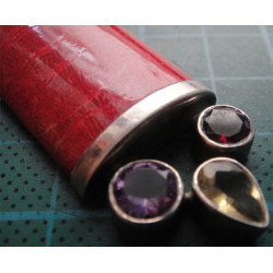 Mercan Taşlı Gümüş Kolye Ucu_1751