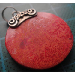 Mercan Taşlı Gümüş Kolye Ucu_1752