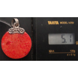 Mercan Taşlı Gümüş Kolye Ucu_1752