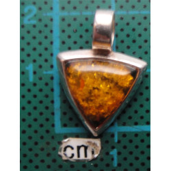 Kehribar Gümüş Kolye Ucu ve Yüzük SET_1753