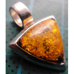 Kehribar Gümüş Kolye Ucu ve Yüzük SET_1753