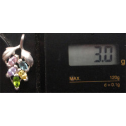 Doğal Taşlı Gümüş Kolye Ucu_1756