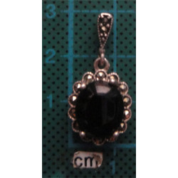 Markazit Taşlı Gümüş Kolye Ucu_1757