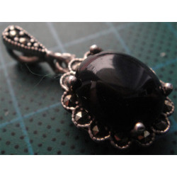 Markazit Taşlı Gümüş Kolye Ucu_1757