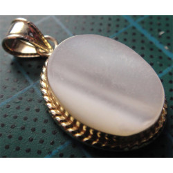 Sedef Taşlı Gümüş Kolye Ucu_1759