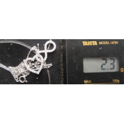 Zirkon Taşlı Kalp ve Sonsuzluk Gümüş Kolye Ucu_1760