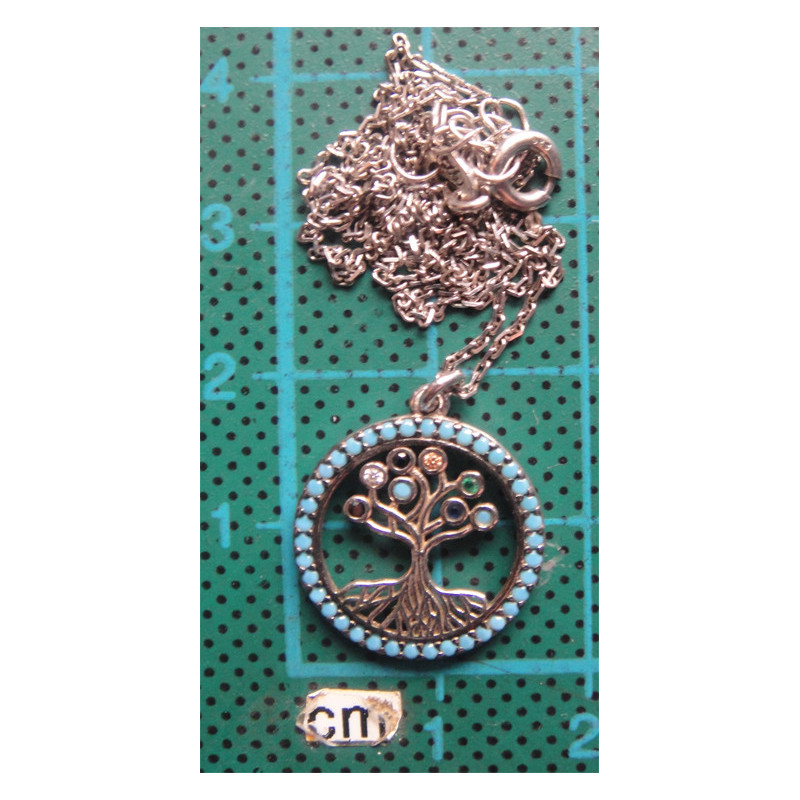 Ağaçlı Gümüş Kolye Ucu_1765