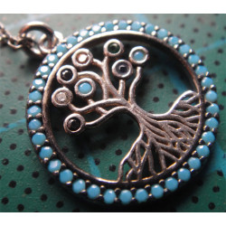 Ağaçlı Gümüş Kolye Ucu_1765