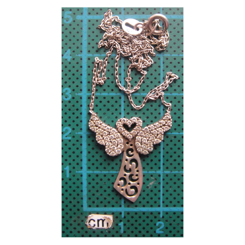 Melekli Gümüş Kolye Ucu_1767