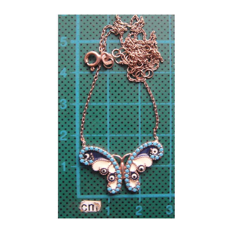 Kelebek Gümüş Kolye Ucu_1768