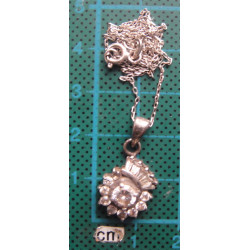 Baget ve Zirkon Taşlı Gümüş Kolye Ucu_1769