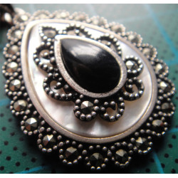 Sedefli Gümüş Kolye Ucu_1773