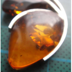 Kehribar Gümüş Kolye Ucu_1774