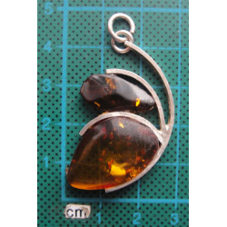 Kehribar Gümüş Kolye Ucu_1774