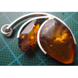 Kehribar Gümüş Kolye Ucu_1774