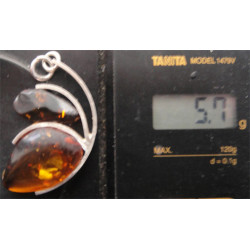 Kehribar Gümüş Kolye Ucu_1774