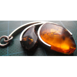 Kehribar Gümüş Kolye Ucu_1774