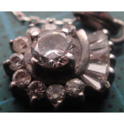 Baget ve Zirkon Taşlı Gümüş Kolye Ucu_1769