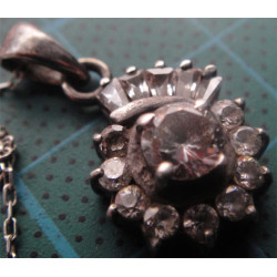 Baget ve Zirkon Taşlı Gümüş Kolye Ucu_1769