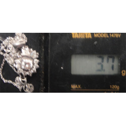 Baget ve Zirkon Taşlı Gümüş Kolye Ucu_1769