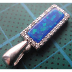 Doğal Taşlı Gümüş Kolye Ucu_1739