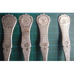 Ottoman Silver Dessert Spoon