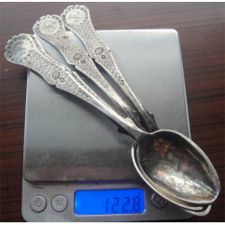 Ottoman Silver Dessert Spoon