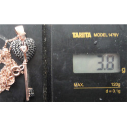 Kalp Anahtarlı Gümüş Kolye Ucu_1802