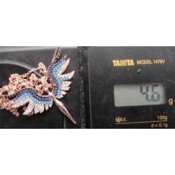 Anka Kuşu Gümüş Kolye Ucu_1809