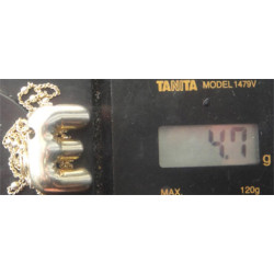 E Harfli Gümüş Kolye Ucu_1820