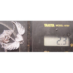 Zirkon Taşlı Kanatlı Kalp Gümüş Kolye Ucu_1862