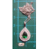 Yeşil Taşlı Gümüş Kolye Ucu_1869