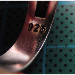 Mercedes-Benz Logolu Siyah Mineli Gümüş Yüzük_1359