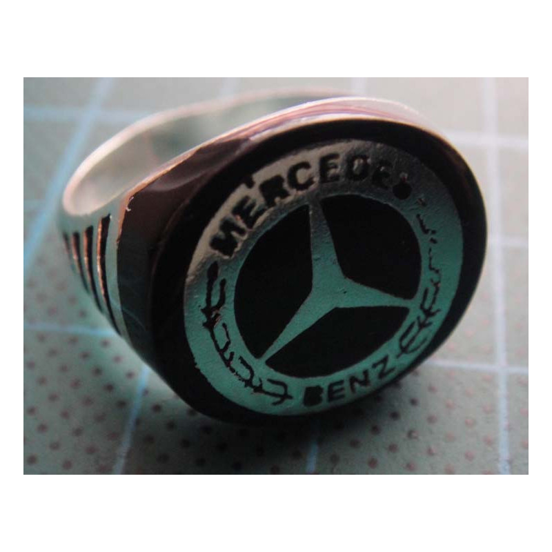 Mercedes-Benz Logo Silver Ring_1360