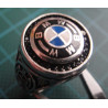 BMW Logolu Mavi-Beyaz Mineli Gümüş Yüzük_1361