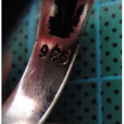 BMW Logolu Mavi-Beyaz Mineli Gümüş Yüzük_1361