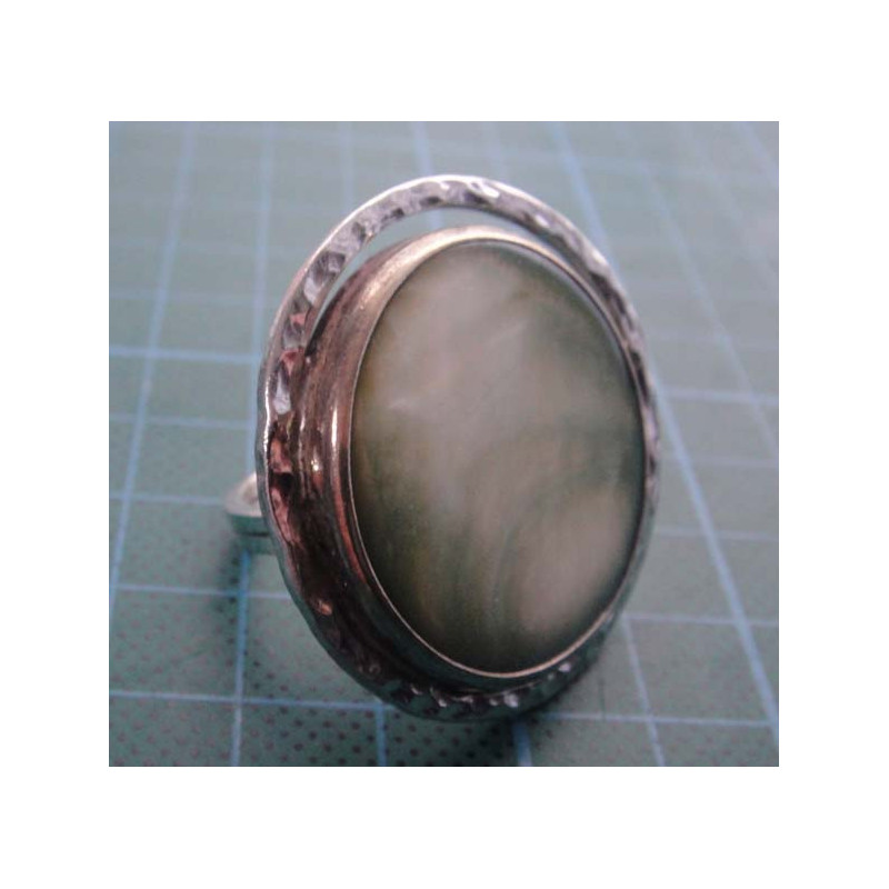 Green Stone Silver Ring_1364