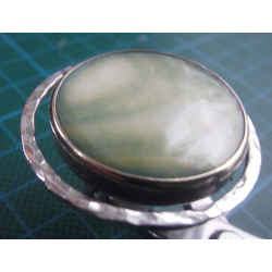 Green Stone Silver Ring_1364