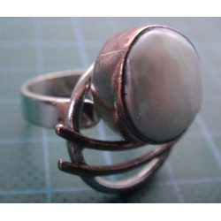 Silver ring with mother of pearl stone_1365