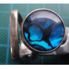 Silver ring with deep blue and navy patterned stone_1366