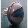 Silver ring  with oval blue-white stone_1367