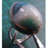 Silver ring  with oval blue-white stone_1367