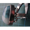 Silver ring  with oval blue-white stone_1367
