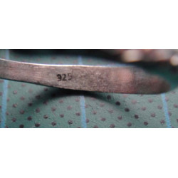 Silver zircon solitaire ring _1371