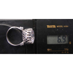 İri Tektaş Gümüş Yüzük_1371