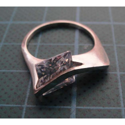 Silver ring with square solitaire stone_1373