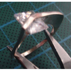 Silver ring with square solitaire stone_1373