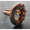 Gold colored silver ring with flower motif_1378