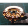 Gold colored silver ring with flower motif_1378