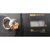 Gold colored silver ring with flower motif_1378